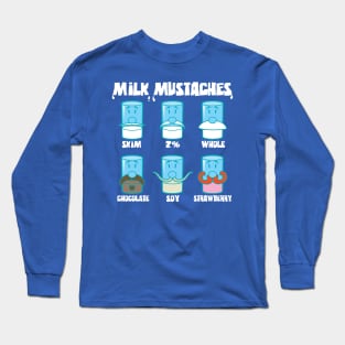 Milk Mustaches Long Sleeve T-Shirt